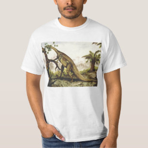 Vintage-Dinosaurier, Plateosaurus, der auf Bäumen  T-Shirt
