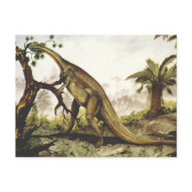 Vintage Dinosaurier, Plateosaurus Weiden auf Bäume