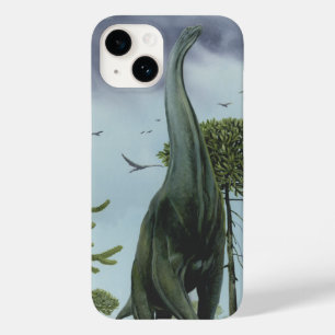 Vintage Dinosaurier, Sauroposeidon mit Vögeln flie Case-Mate iPhone 14 Hülle
