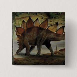 Vintage Dinosaurier, Stegosaurus, Schwanz mit Spik Button