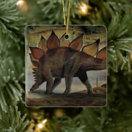 Vintage Dinosaurier, Stegosaurus, Schwanz mit Spik Keramikornament