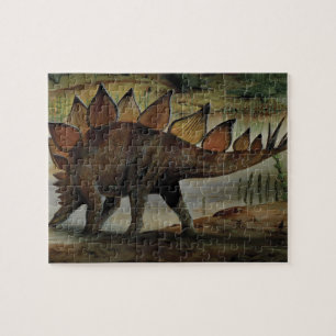 Vintage Dinosaurier, Stegosaurus, Schwanz mit Spik Puzzle