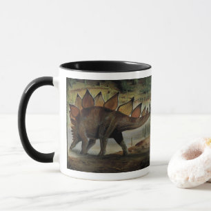 Vintage-Dinosaurier, Stegosaurus, Schwanz mit Stac Tasse