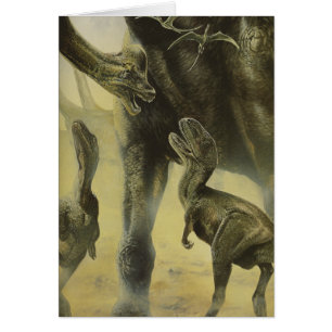 Vintage Dinosaurier, Torvosaurus und Brachiosaurus