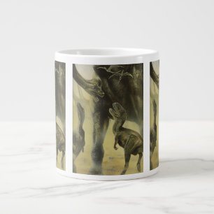 Vintage Dinosaurier, Torvosaurus und Brachiosaurus Jumbo-Tasse