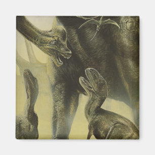 Vintage Dinosaurier, Torvosaurus und Brachiosaurus Magnet