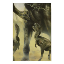 Vintage Dinosaurier, Torvosaurus und Brachiosaurus