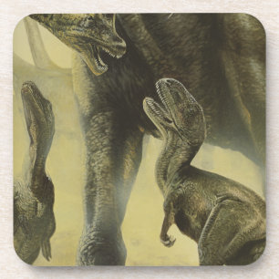 Vintage Dinosaurier, Torvosaurus und Brachiosaurus Untersetzer