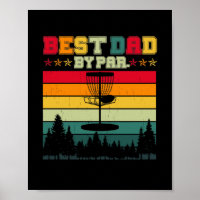 Vintage Disc Golf Dad Gift - Best Dad By Par