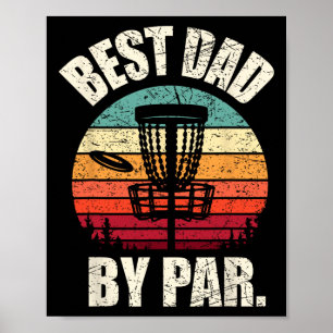 Vintage Disc Golf Dad Shirt, Bester Vater nach Par Poster