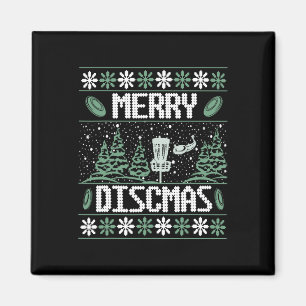 Vintage Disc Golf Hässliches Weihnachten Frohes Di Magnet
