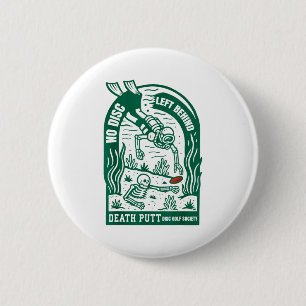 Vintage Disc Golf Kein Disc Zurückgelassen Lustige Button