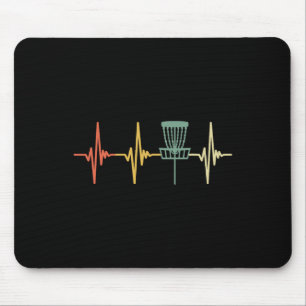 Vintage Disc Golf Retro Herzschlag Geschenk Disc G Mousepad