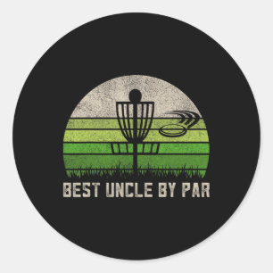 Vintage-Disc-Golf-Shirt, Vatertag-Onkel-Bekleidung Runder Aufkleber