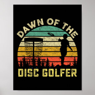 Vintage Disc Golf Spieler Dawn Of The Disc Golfer Poster
