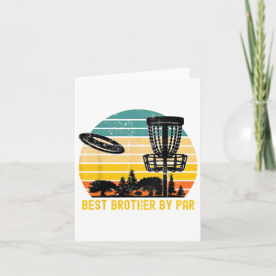 Vintage Disk Golf Brother - Bester Bruder von Par Karte
