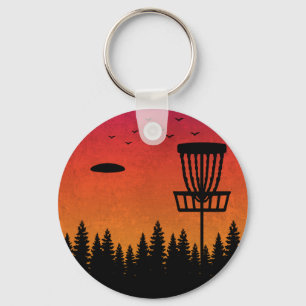 Vintage Disk Golf Frolf Frisbee Player Retro Schlüsselanhänger