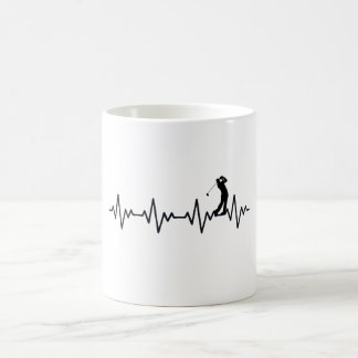 Vintage Disk Golf Retro Heartbeat Golfer Kaffeetasse