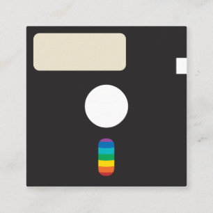 Vintage-Diskette - Kreativität drin Quadratische Visitenkarte