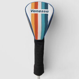 Vintage Distel Pin gestreift mit Namen Golf Headcover