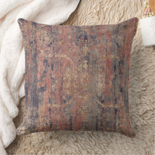 Vintage-Distressed-Abstrakt-Antik-Rost-Orange Kissen