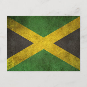 Vintage Distressed Flag of Jamaica Postkarte