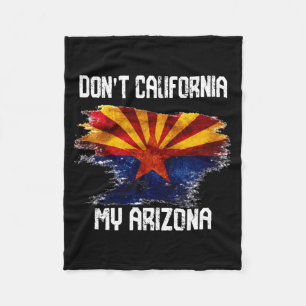 Vintage-Distressed-Flagge Don't California My Ariz Fleecedecke