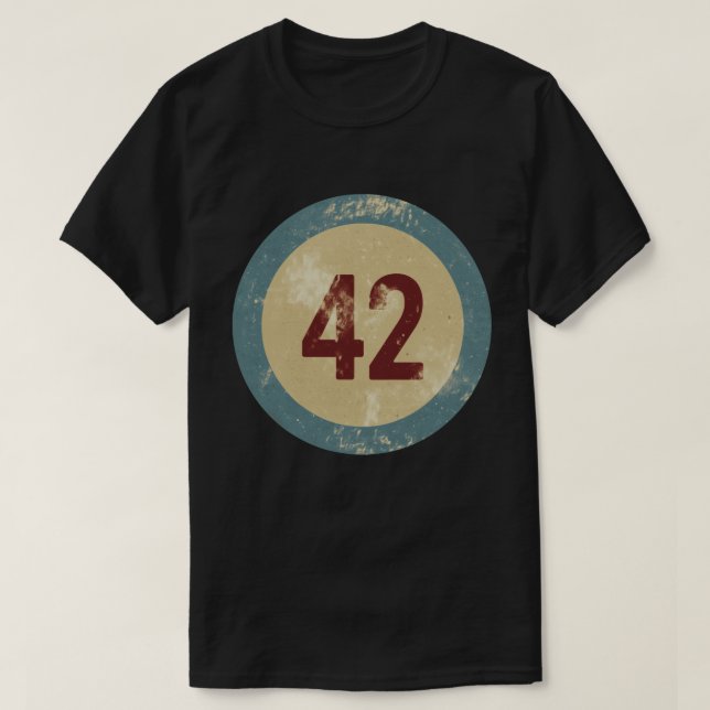 Vintage Distressed Number 42 T-Shirt (Design vorne)
