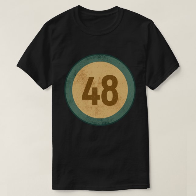 Vintage Distressed Number 48 T-Shirt (Design vorne)