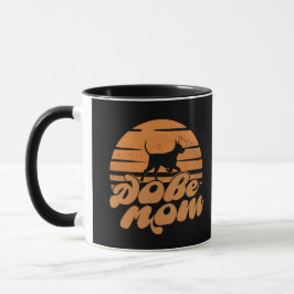 Vintage Dobe Mom Sunset Dog Art Tasse