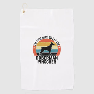 Vintage-Dobermann-Pinscher-Hunde-Liebhaber-Shirt-D Golfhandtuch