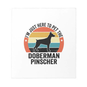 Vintage-Dobermann-Pinscher-Hunde-Liebhaber-Shirt-D Notizblock