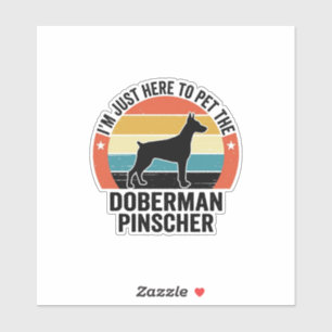 Vintage Dobermann Pinscher Hundeliebhaber-Shirt-De Aufkleber