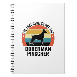 Vintage Dobermann Pinscher Hundeliebhaber-Shirt-De Notizblock