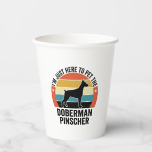 Vintage Dobermann Pinscher Hundeliebhaber-Shirt-De Pappbecher