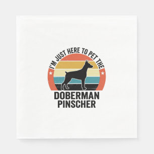 Vintage Dobermann Pinscher Hundeliebhaber-Shirt-De Serviette
