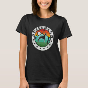 Vintage Dobermann Retro Hund Mama Papa T-Shirt