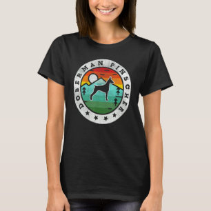 Vintage Dobermann Retro Hundemama Vater T-Shirt