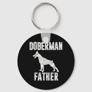 Vintage Dobermann Vater Geschenk Hund Daddy Pinsch Schlüsselanhänger