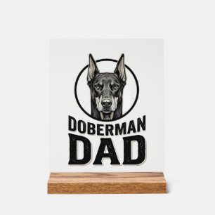 Vintage Dobermann Vater Gravur Hunde Liebhaber Des Acrylschild
