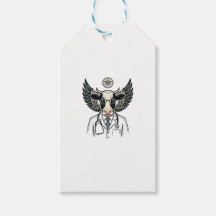 Vintage-Doctor-Cow-Vektor-Shirt-Design_1 Geschenkanhänger