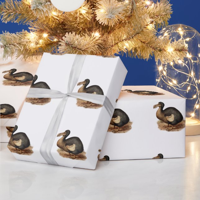 Vintage Dodo-Bird-Illustration Geschenkpapier (Feiertage)