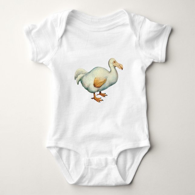 Vintage Dodo-Illustration Baby Strampler (Vorderseite)