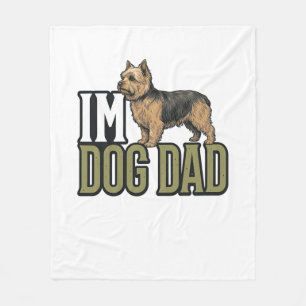Vintage Dog Dad Terrier Gravur Shirt Design_1 Fleecedecke