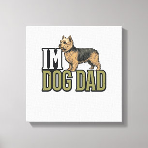 Vintage Dog Dad Terrier Gravur Shirt Design_1 Leinwanddruck