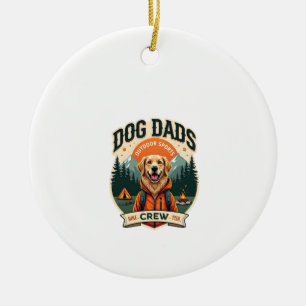Vintage Dog Dads Outdoor-Sportmannschaft Golden Re Keramik Ornament