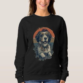 "Vintage-Dog-Style Damen-Sweatshirt Sweatshirt