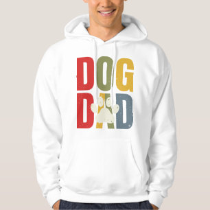 Vintage-Dog-Vater-Pfotenabdruck-Retro-Typografie-S Hoodie