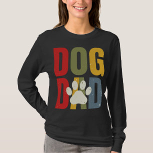 Vintage-Dog-Vater-Pfotenabdruck-Retro-Typografie-S T-Shirt