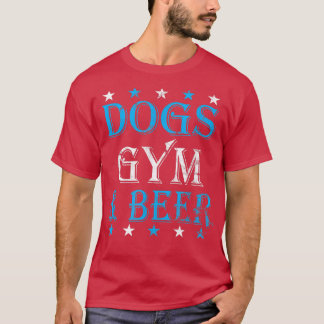 Vintage Dogs Gym And Beer T-Shirt